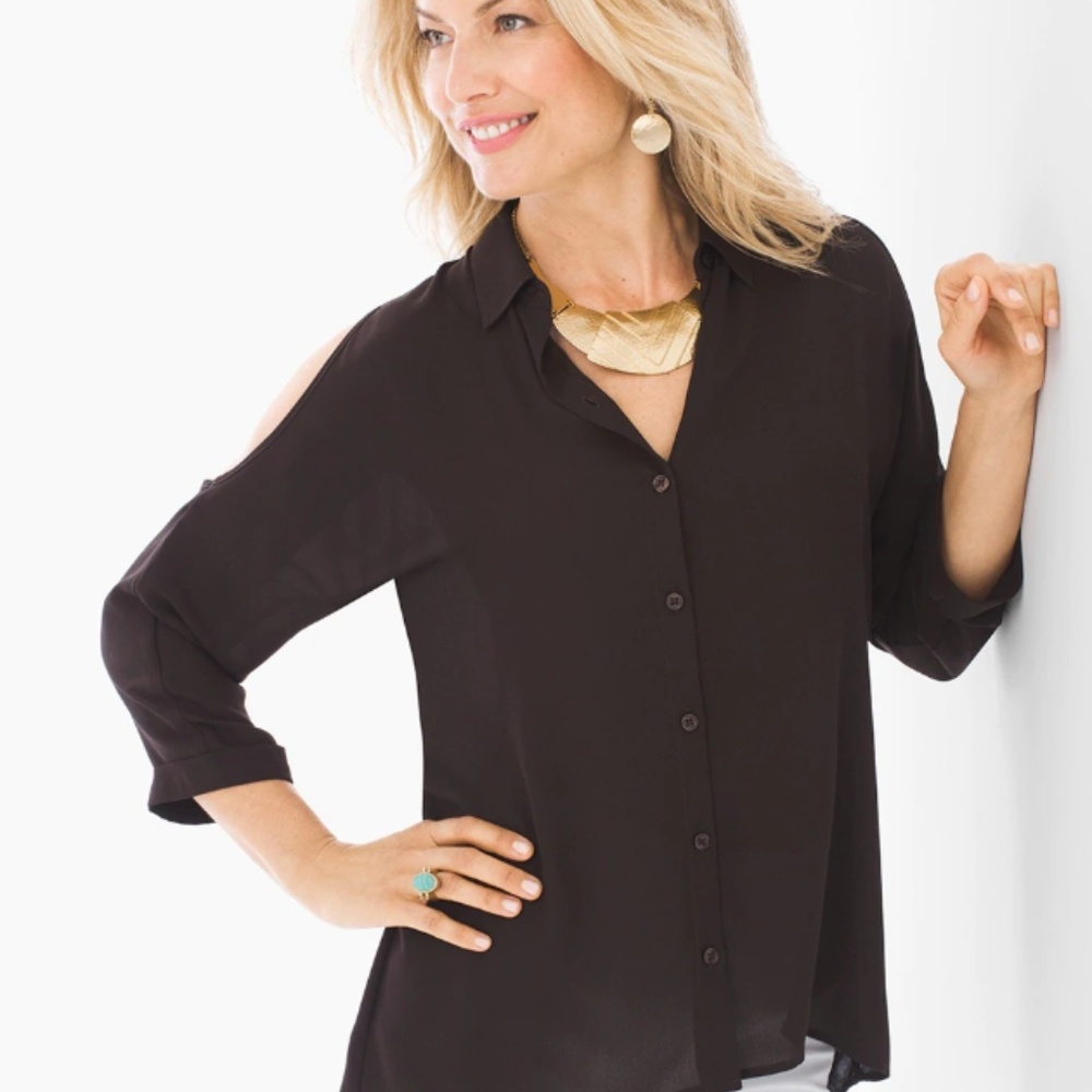 Chicos COLD-SHOULDER SHIRT size 3